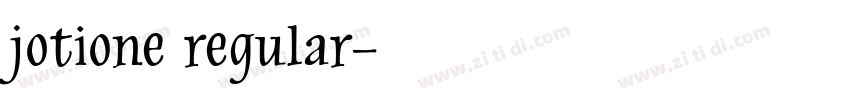 jotione regular字体转换